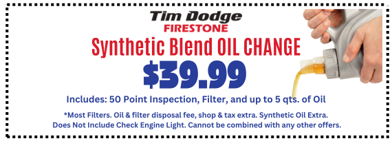 $39.99 Synthetic Oil Change